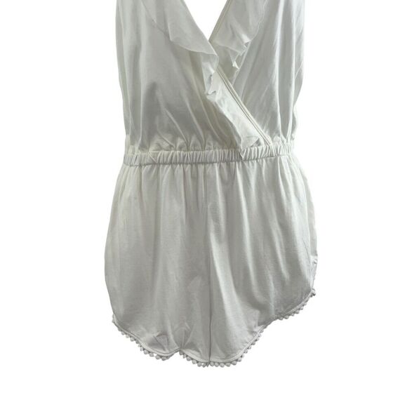 Topshop Womens Small Romper Jersey White Wrap Cover Up Romper Strappy - Picture 7 of 14
